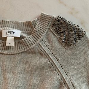 Ann Taylor Embellished Sweater Medium EUC